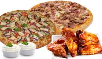 2-Large Pizza • 20 Wings